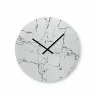 Round Marble Effect Wall Clock Without Numbers Made in Italy - Dial Viadurini