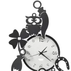 Round Design Iron Wall Clock with Fortuna Decorations - Tibio Viadurini