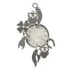 Round Design Iron Wall Clock with Fortuna Decorations - Tibio Viadurini