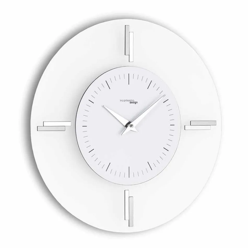 Round Wall Clock in Methacrylate and Aluminium Made in Italy - Syria Viadurini