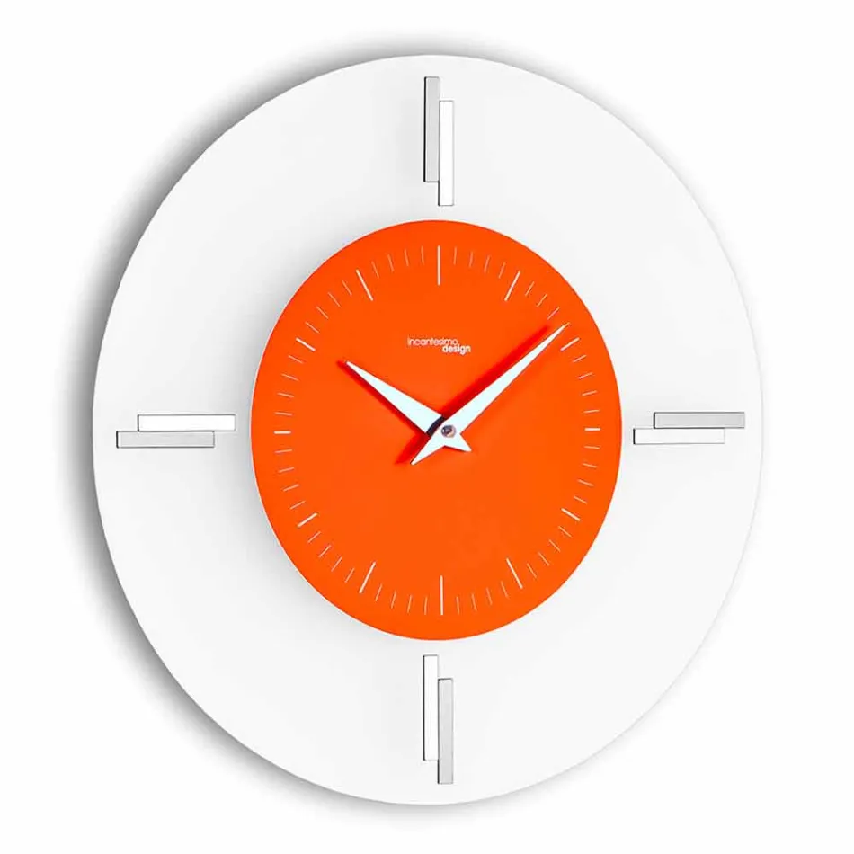 Round Wall Clock in Methacrylate and Aluminium Made in Italy - Syria Viadurini