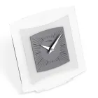 Table Clock in Transparent and Bisatin Methacrylate Made in Italy - Glad Viadurini