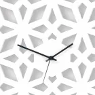 Large Design Wall Clock in White Dove Grey Green or Pink Wood - Tarto Viadurini