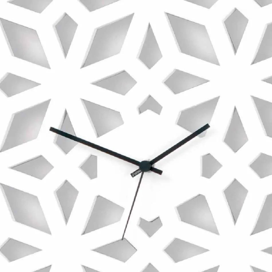 Large Design Wall Clock in White Dove Grey Green or Pink Wood - Tarto Viadurini