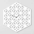 Large Design Wall Clock in White Dove Grey Green or Pink Wood - Tarto Viadurini