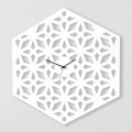 Large Design Wall Clock in White Dove Grey Green or Pink Wood - Tarto