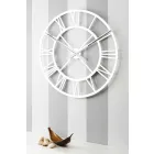 Large Shabby Wall Clock in Vintage Round Design Wood - Arrigo Viadurini