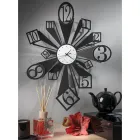 Iron Clock with Particular Optical Effect Made in Italy - Wheel Viadurini