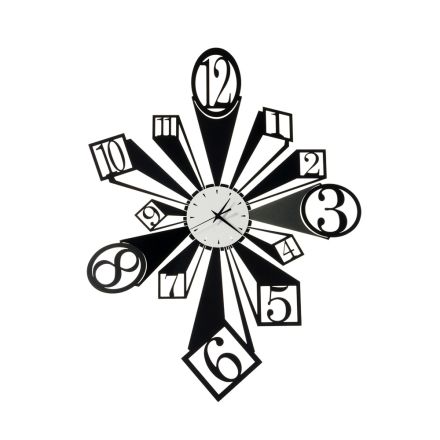 Iron Clock with Particular Optical Effect Made in Italy - Wheel Viadurini