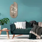 Wooden Clock with Heron Print Made in Italy - Palau Viadurini