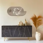 Wooden Clock with Heron Print Made in Italy - Palau Viadurini