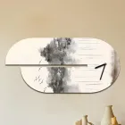 Wooden Clock with Heron Print Made in Italy - Palau Viadurini