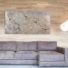 Modern clock with five quadrants depicting the world Miles Viadurini