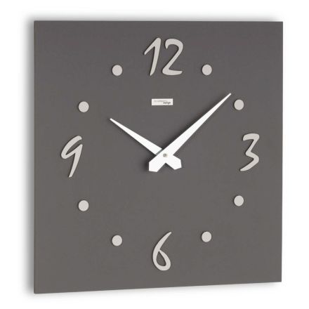 Wall Clock with Layered Pressed Linen Applications Made in Italy - Exact Viadurini