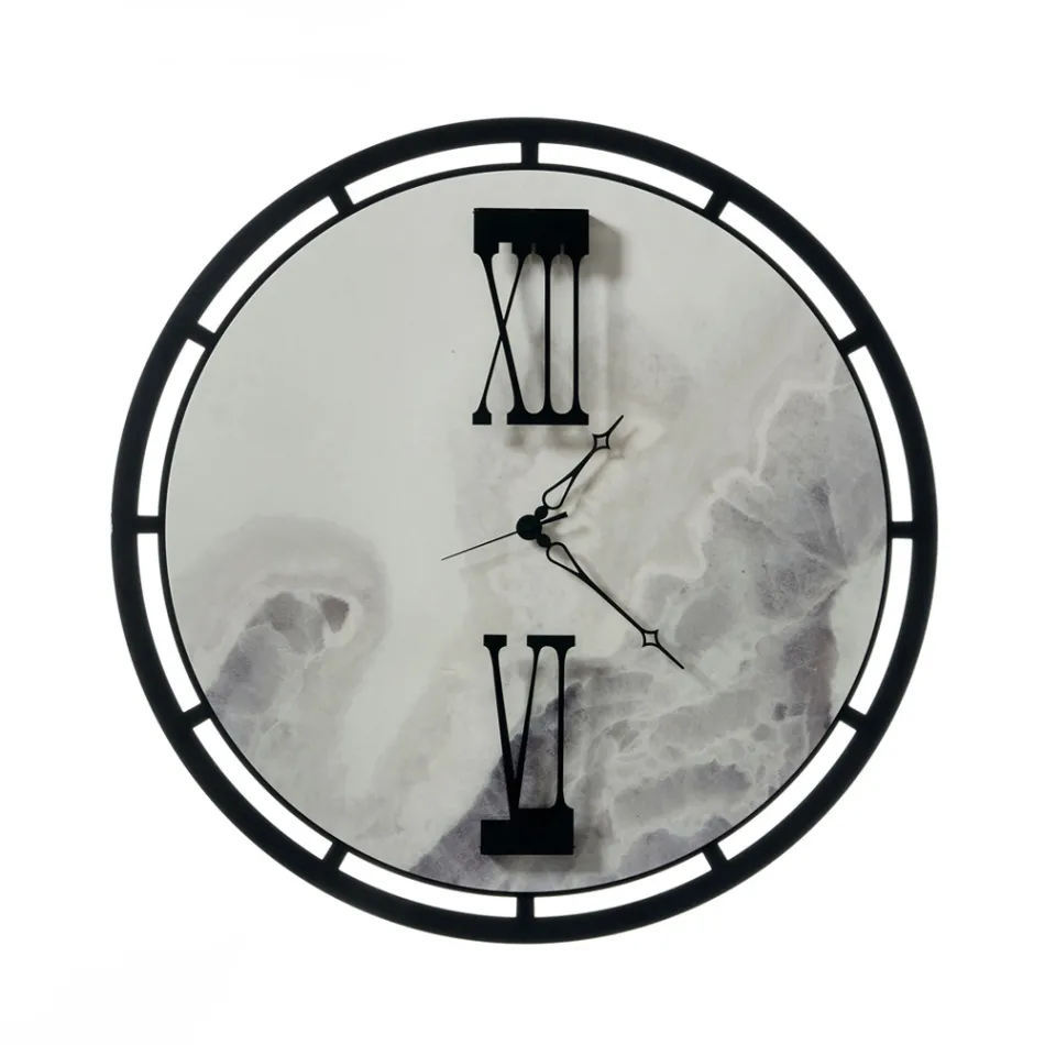 Clock Made of Iron with 3 Hands Made in Italy - Star Viadurini