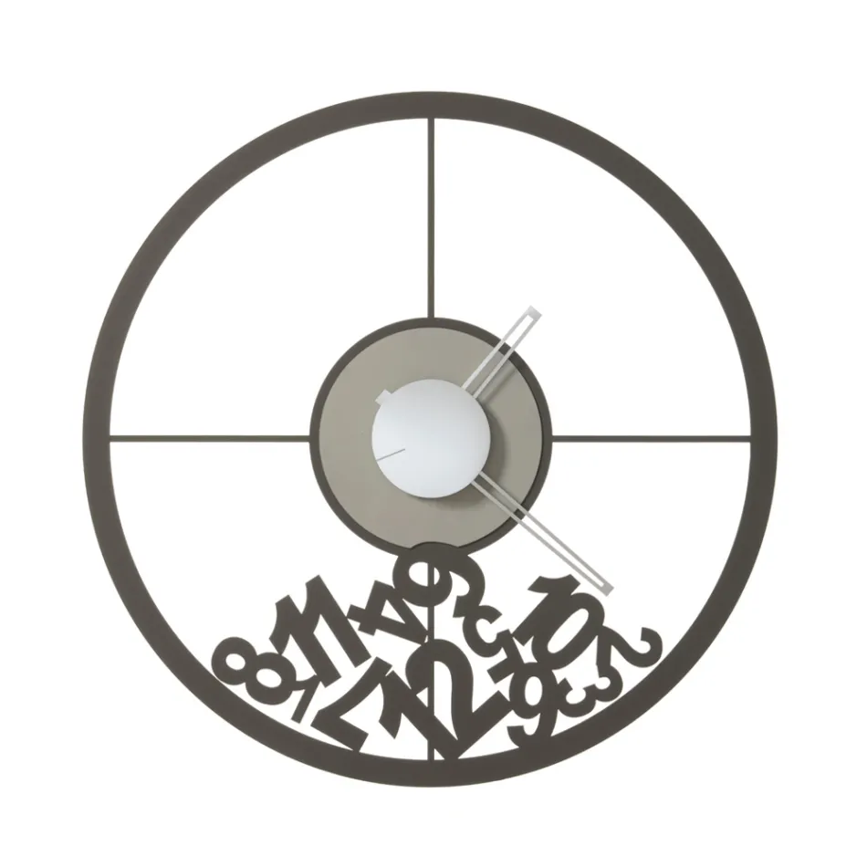 Clock Made of Iron with Fallen Numbers Made in Italy - Aries Viadurini