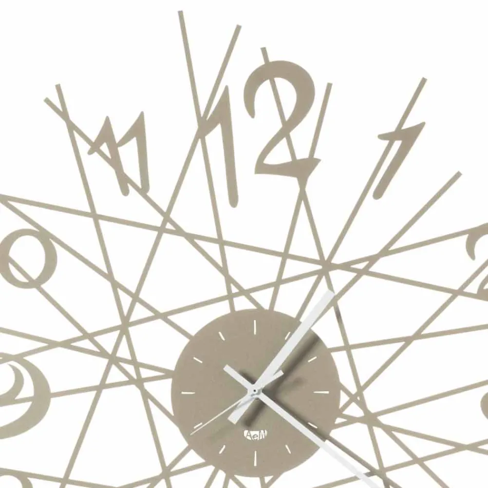 Round Iron Design Wall Clock Made in Italy - Kombo Viadurini