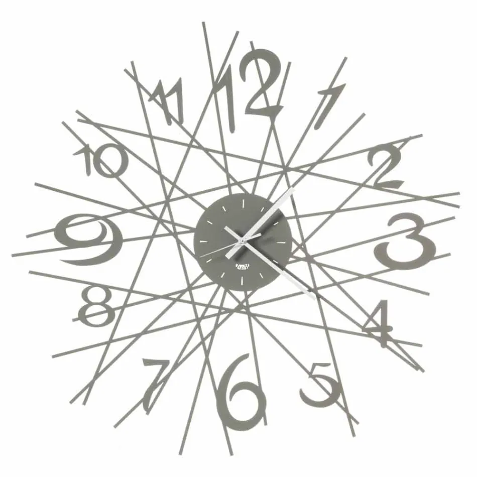 Round Iron Design Wall Clock Made in Italy - Kombo Viadurini