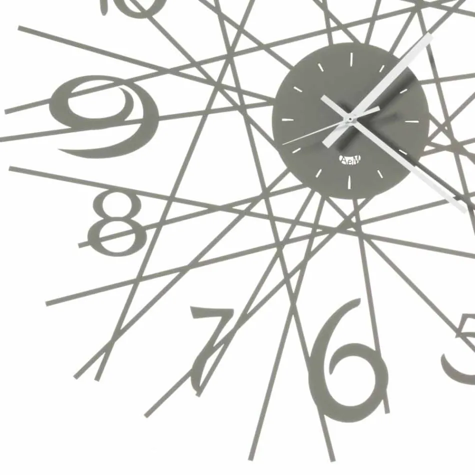 Round Iron Design Wall Clock Made in Italy - Kombo Viadurini