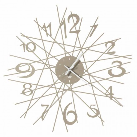 Round Iron Design Wall Clock Made in Italy - Kombo Viadurini