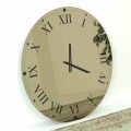 Round Wall Clock in Mirrored Crystal Made in Italy - Gear