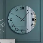 Round Wall Clock in Mirrored Crystal Made in Italy - Gear Viadurini