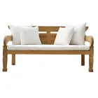 Bench 210x112 cm in Recycled Teak Wood with Cushions - Mammolo Viadurini
