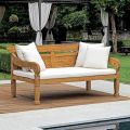 Bench 210x112 cm in Recycled Teak Wood with Cushions - Mammolo