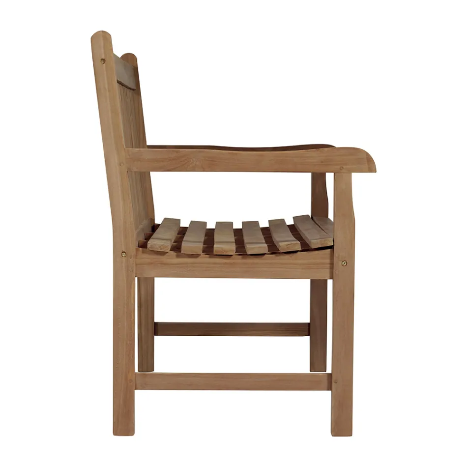 3 Seater Garden Bench Made of Teak Wood - Shelter Viadurini