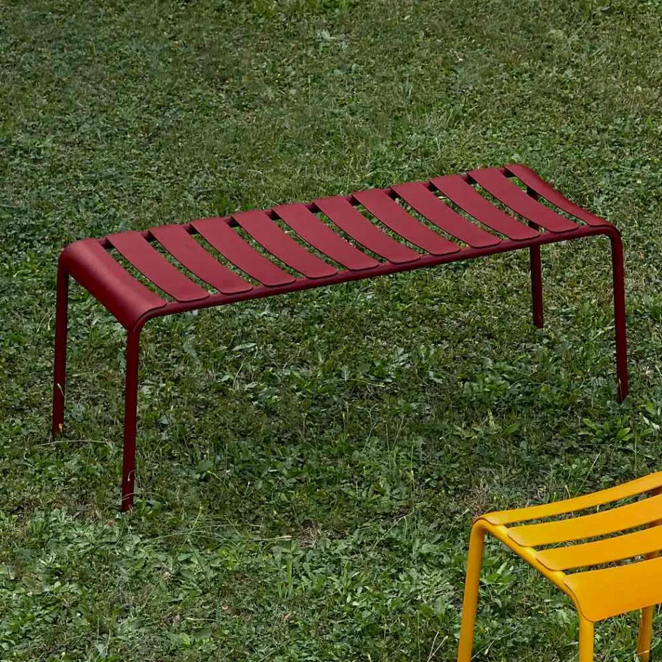 Low Bench in Outdoor Painted Aluminium, Made in Italy - Sybella Viadurini