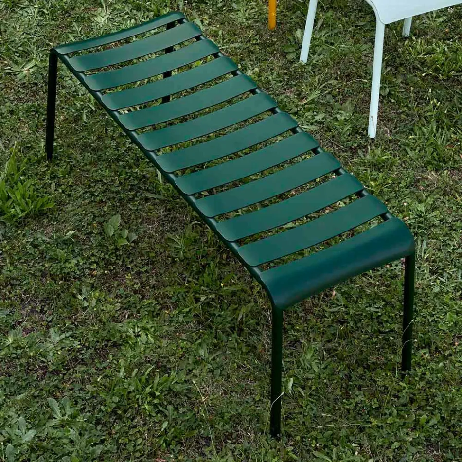 Low Bench in Outdoor Painted Aluminium, Made in Italy - Sybella Viadurini