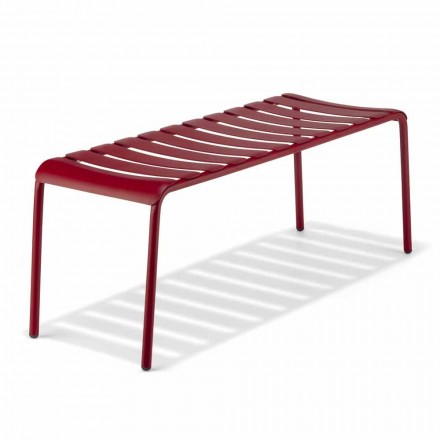 Low Bench in Outdoor Painted Aluminium, Made in Italy - Sybella Viadurini