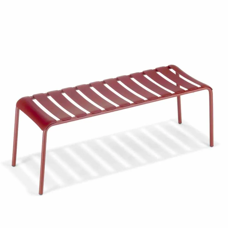 Low Bench in Outdoor Painted Aluminium, Made in Italy - Sybella Viadurini