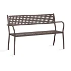 Stackable Outdoor Bench with Steel Armrest Made in Italy - Aberdeen Viadurini