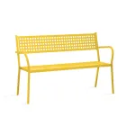 Stackable Outdoor Bench with Steel Armrest Made in Italy - Aberdeen Viadurini