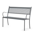 Stackable Outdoor Bench in Galvanized Steel Made in Italy - Celia