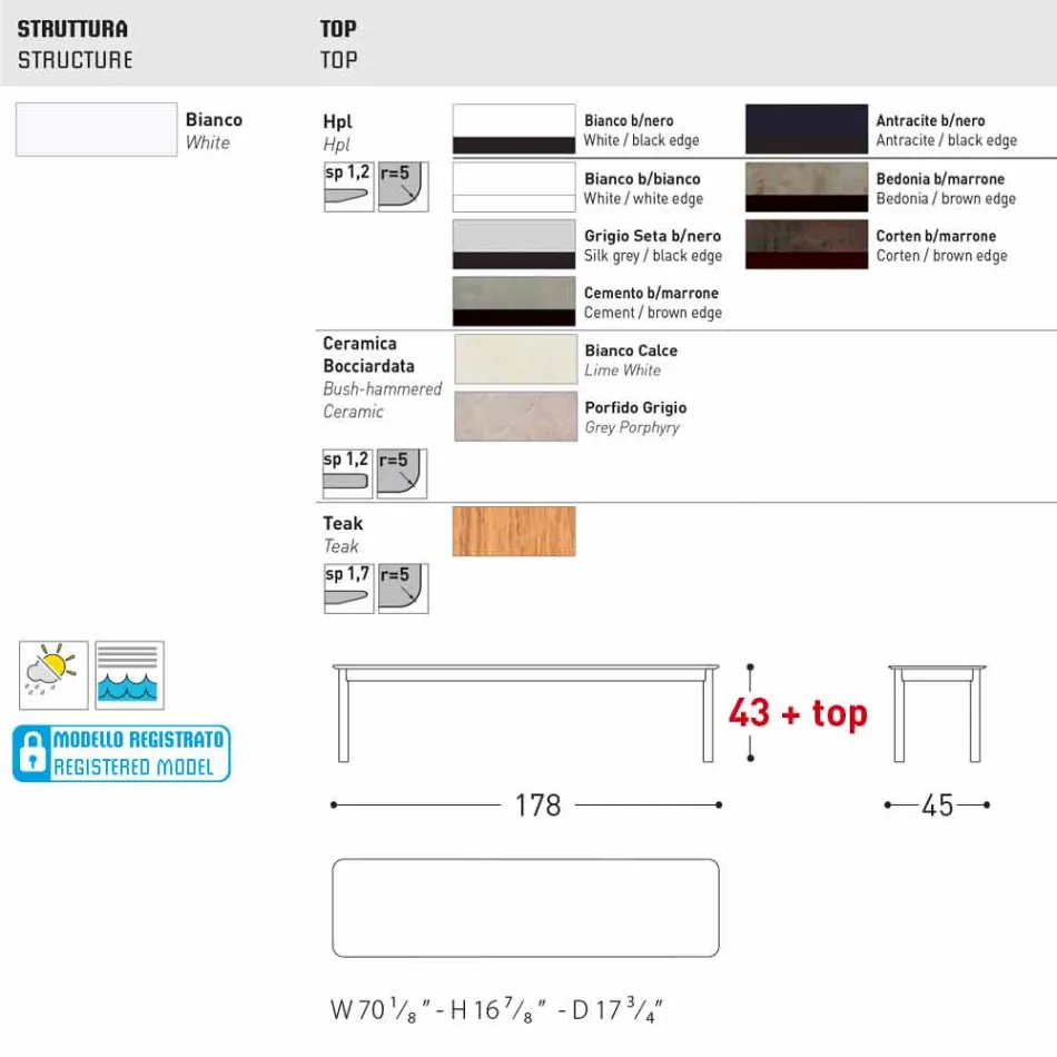 Varaschin System outdoor bench in design painted aluminium Viadurini