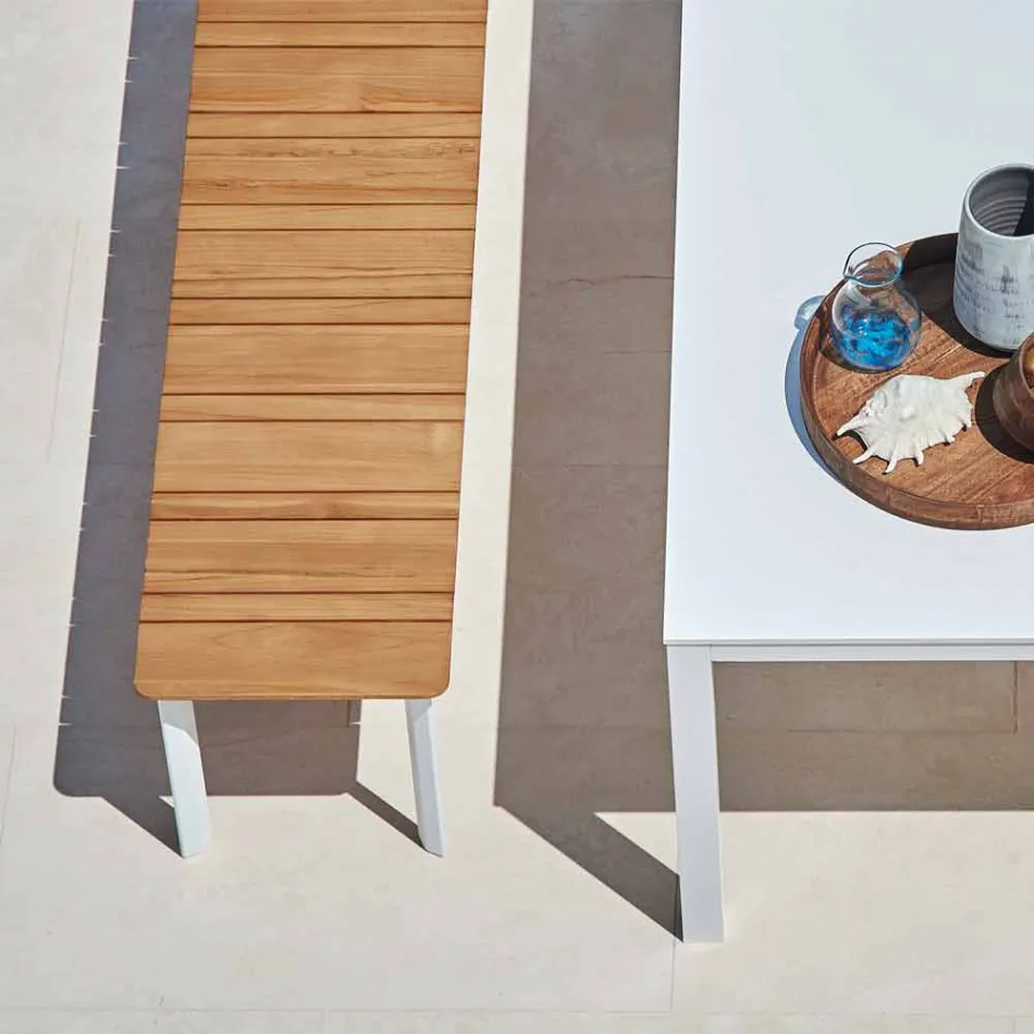 Varaschin System outdoor bench in design painted aluminium Viadurini