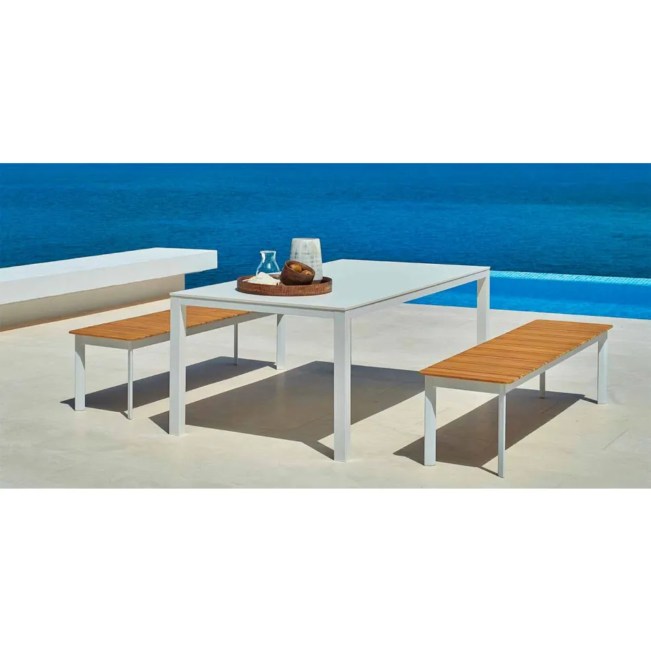 Varaschin System outdoor bench in design painted aluminium Viadurini
