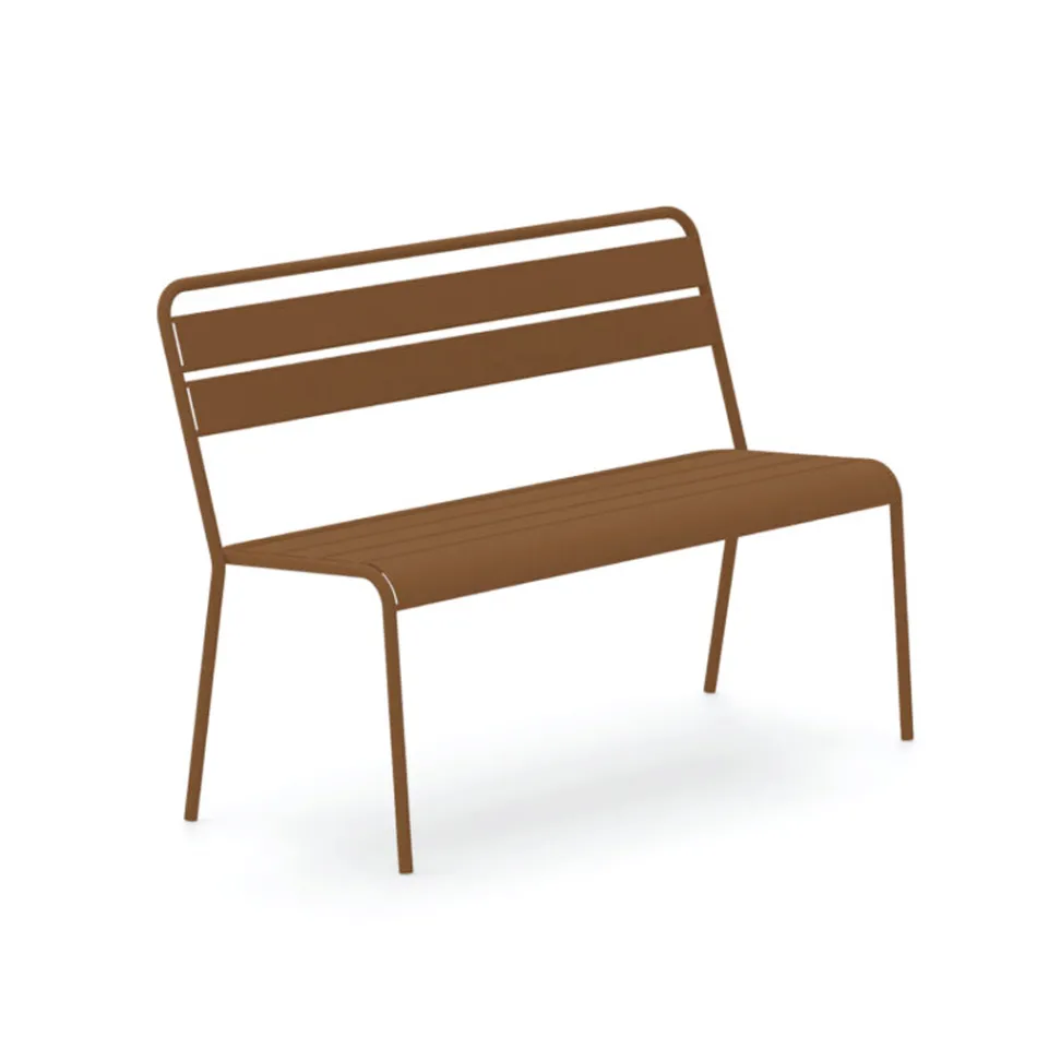 Stackable Garden Bench with Galvanized Steel Structure Made in Italy - Ralph Viadurini