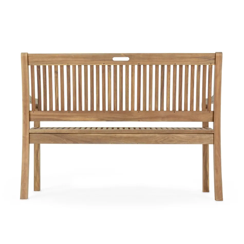 Design Garden Bench in Acacia Wood for Outdoors 2 or 3 Seats - Roxen Viadurini