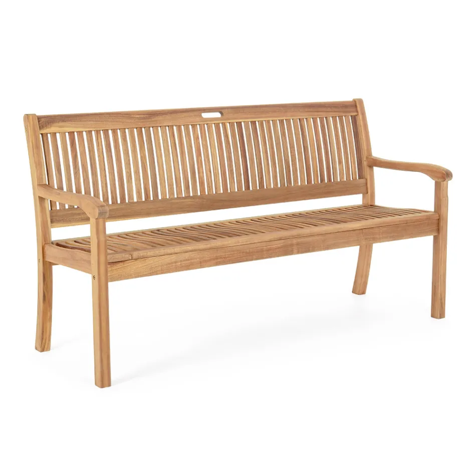 Design Garden Bench in Acacia Wood for Outdoors 2 or 3 Seats - Roxen Viadurini