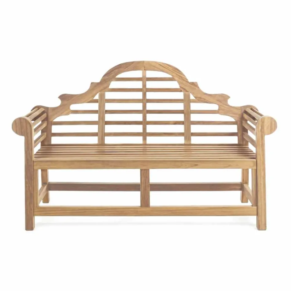 Rustic Design Teak Wood Garden Bench - Simonia Viadurini