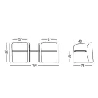 Garden Bench in Polyethylene and Birch Wood Made in Italy - Talula Viadurini