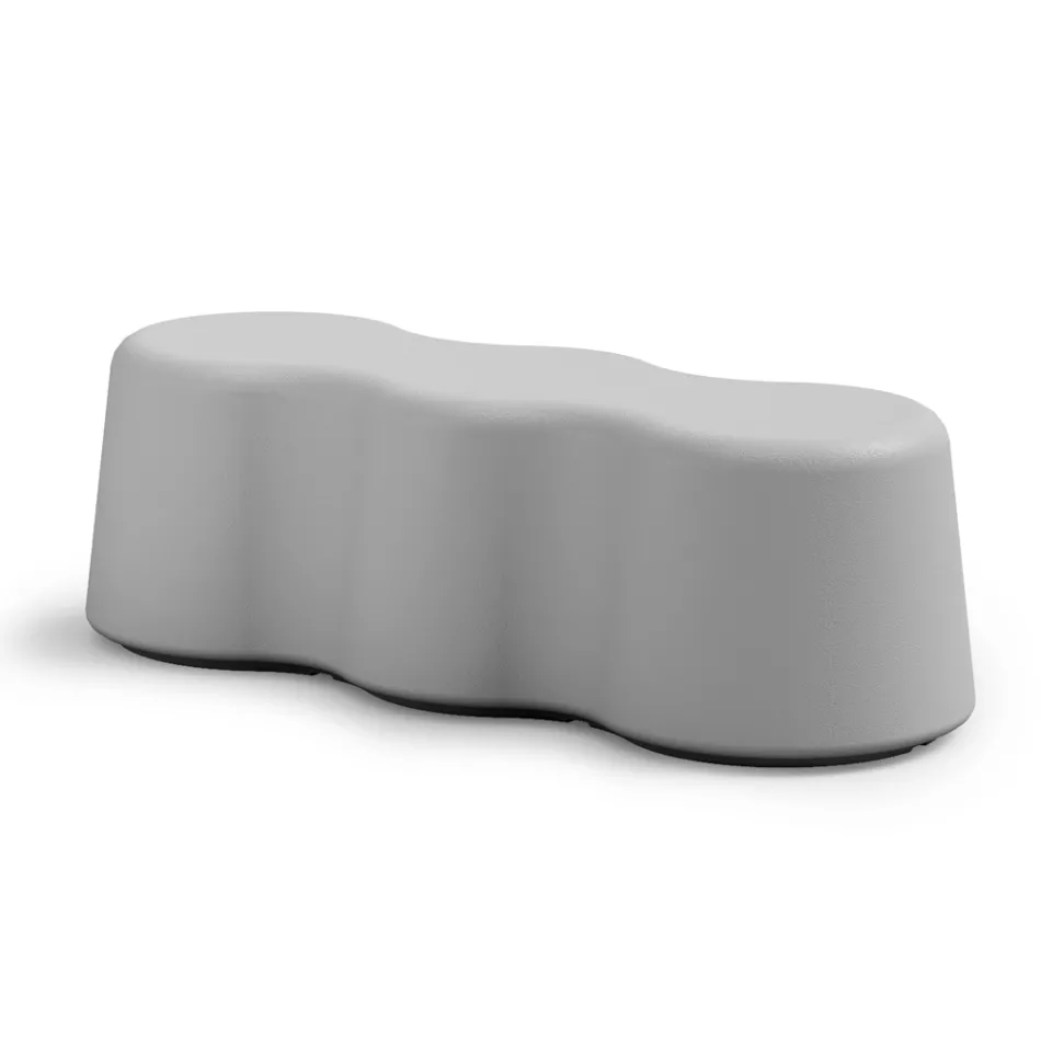 Wavy Indoor Bench in Colored Polyethylene Made in Italy - Marion Viadurini