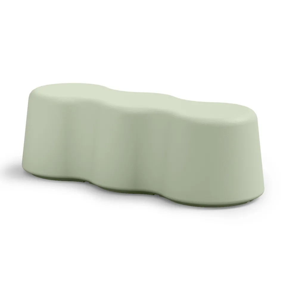 Wavy Indoor Bench in Colored Polyethylene Made in Italy - Marion Viadurini