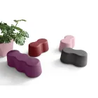 Wavy Indoor Bench in Colored Polyethylene Made in Italy - Marion Viadurini