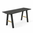Modern Design Bench in Ash Wood with Veneered Seat - Andria Viadurini