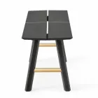 Modern Design Bench in Ash Wood with Veneered Seat - Andria Viadurini