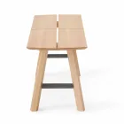 Modern Design Bench in Ash Wood with Veneered Seat - Andria Viadurini